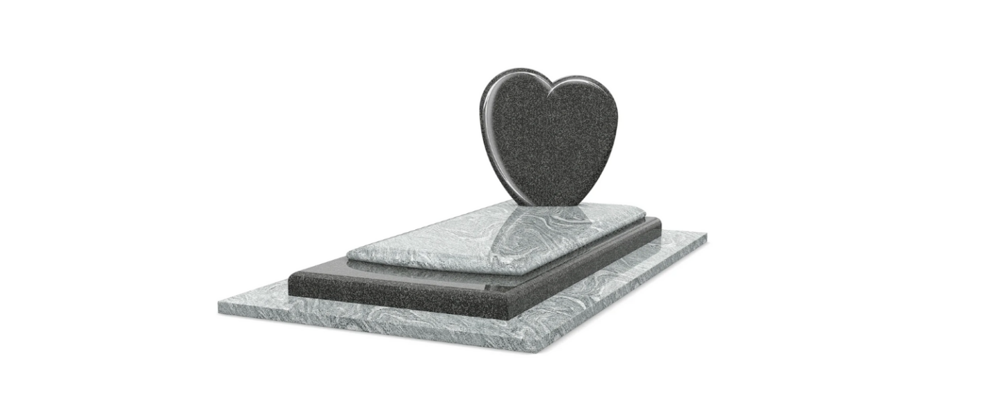 choisir une pierre tombale en forme de coeur